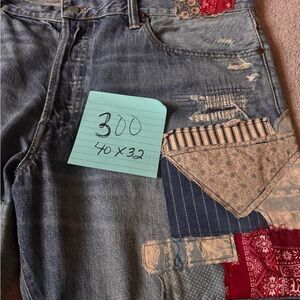 Polo by Ralph Lauren Blue Patchwork Slim Jeans